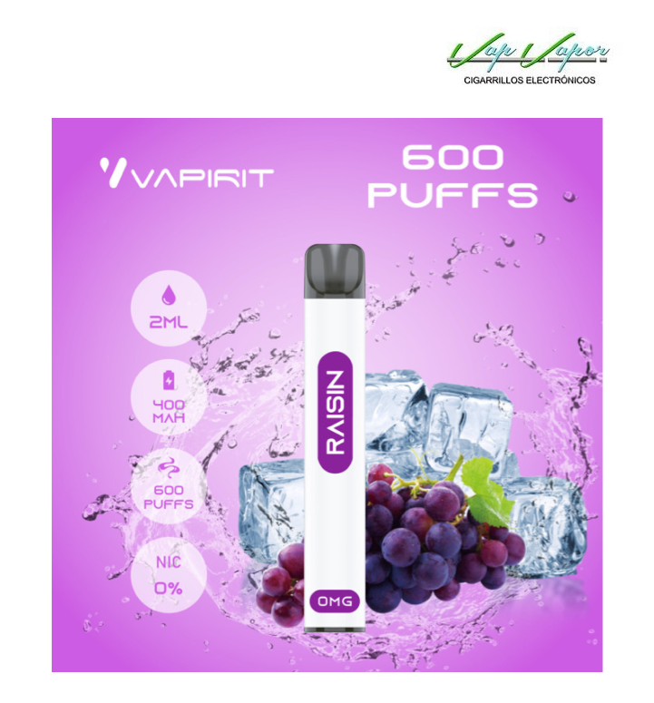 OFERTA!!! Pod Desechable UVA (Raisin) (0mg) 600CALADAS 2ml 400mah Vapirit