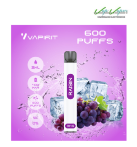 BLACKFRIDAY PROMOTION!!! Disposable Pod GRAPE (Raisin) (0mg) 600PUFFS 2ml 450mah Vapirit