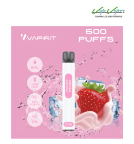 OFERTA!!! Pod Desechable YOGUR DE FRESA (Yaourt Fraise) (0mg) 600CALADAS 2ml 400mah Vapirit