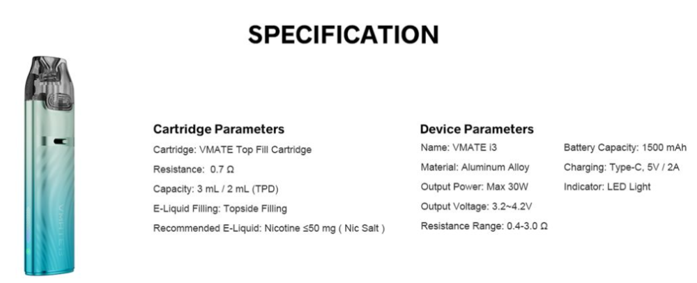 OFERTA!!! Vmate i3 1500mah 2ml Voopoo 30W - Ítem10