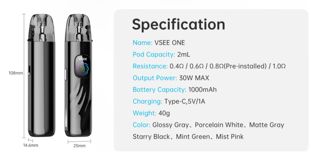 Vsee One 1000mah Hellvape - Ítem12