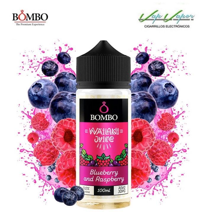 Blueberry and Raspberry (arándanos y frambuesas) Wailani Juice by Bombo 100ml (0mg) 