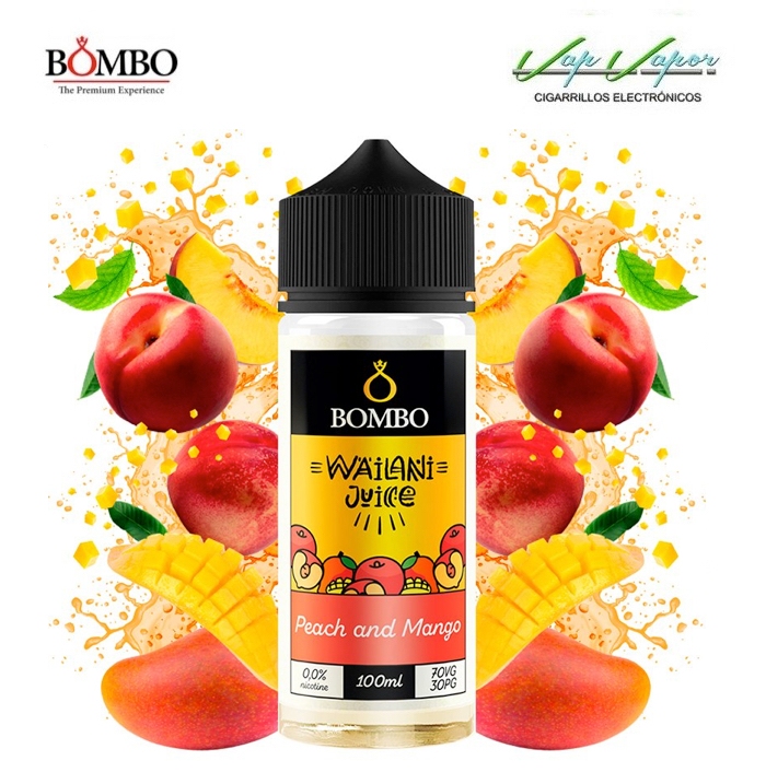 Peach and Mango (Melocoton y Mango) Wailani Juice by Bombo 100ml (0mg) 