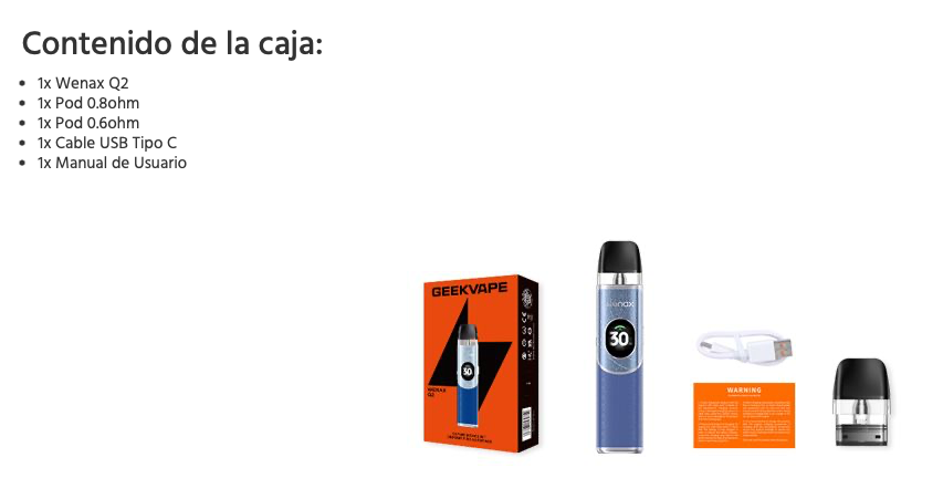 OFERTA!!! Wenax Q2 1250mah 30W Geekvape - Ítem12