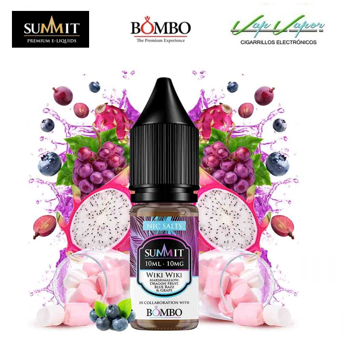 SALTS Wiki Wiki Summit y Bombo 10ml (10mg/20mg) Marshmallow, Dragon Fruit, Blueberries and Grape