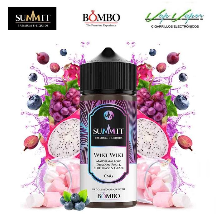 Wiki Wiki Summit y Bombo 100ml (0mg) Marshmallow, Dragon Fruit, Blueberries and Grape