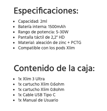 OFERTA!!! XLIM 3 Ultra 1500mah Oxva 2ml - Ítem12