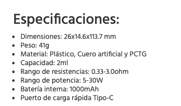 Xlim GO 1000mah 30W Oxva 2ml - Ítem8