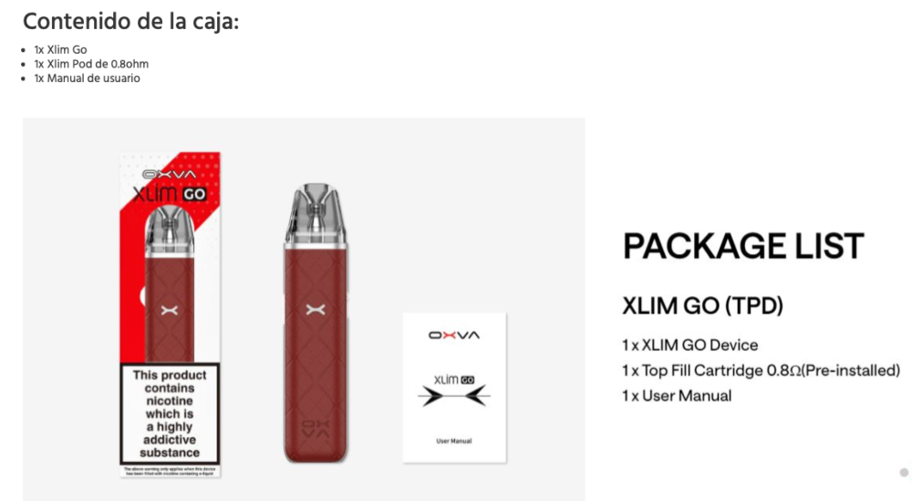 Xlim GO 1000mah 30W Oxva 2ml - Ítem10