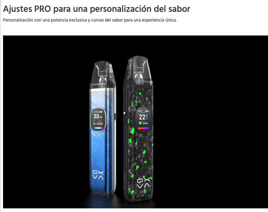 Xlim PRO 2 DNA 1300mah 30W Oxva 2ml - Ítem9