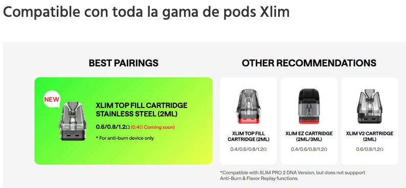 Xlim PRO 2 DNA 1300mah 30W Oxva 2ml - Ítem11