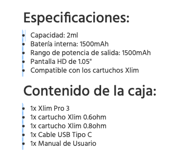 XLIM PRO 3 1500mah Oxva 2ml - Ítem11