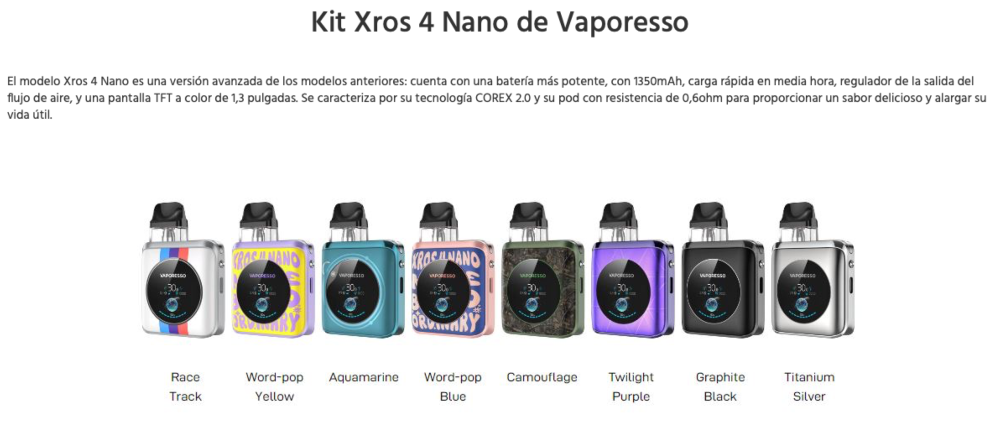 OFERTA! XROS 4 Nano 1350mah - Ítem2