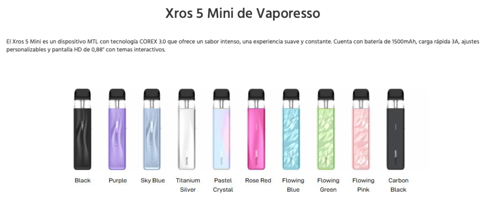 Pod XROS 5 Mini 1500mah Vaporesso - Ítem2
