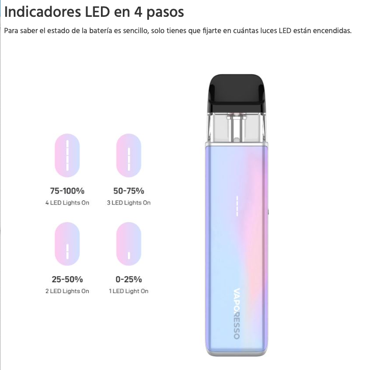 Pod XROS 5 Mini 1500mah Vaporesso - Ítem6