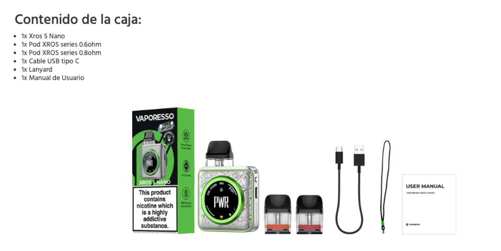 OFERTA!!! XROS 5 Nano 1600mah - Ítem11