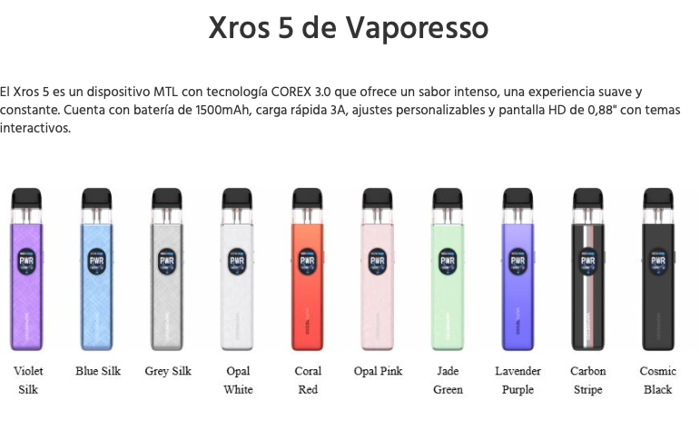 Pod XROS 5 1500mah Vaporesso - Ítem2