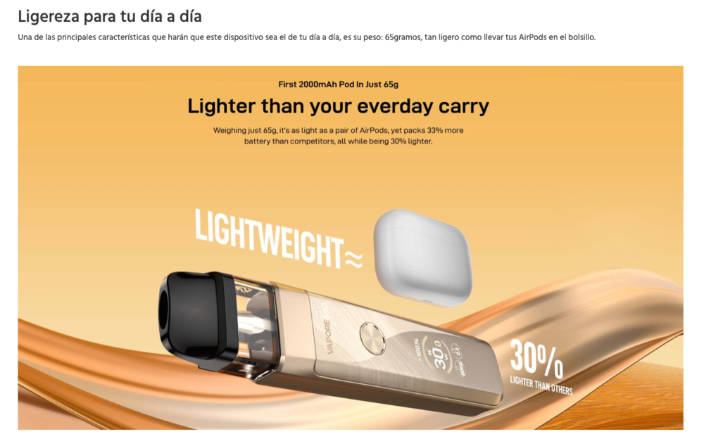 XROS PRO 2 Vaporesso 2000mah 2ml 30W - Ítem6