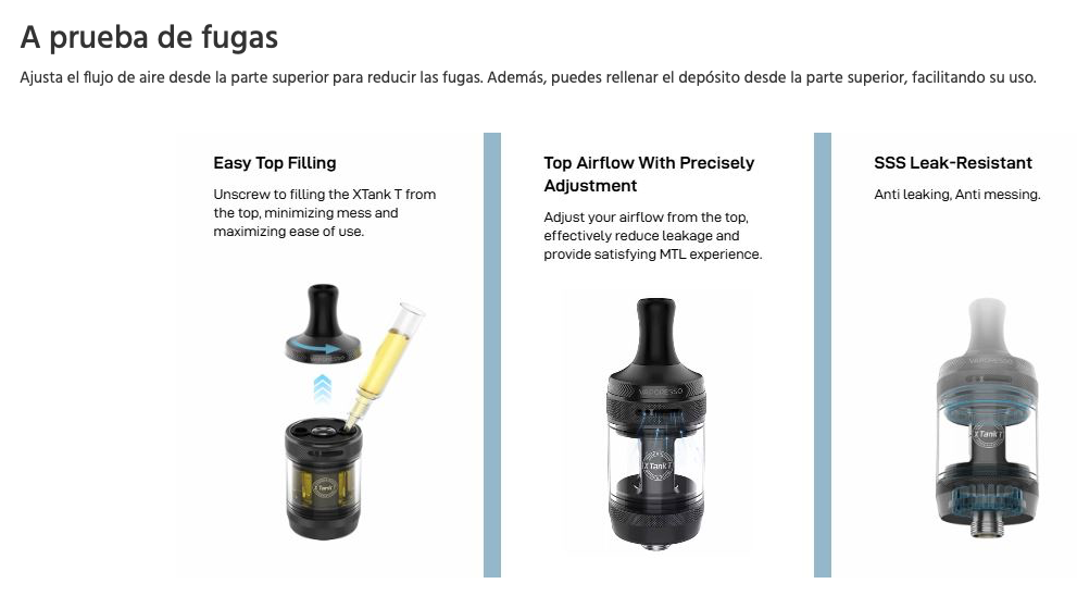 Atomizador Xtank T 2ml Vaporesso - Ítem3