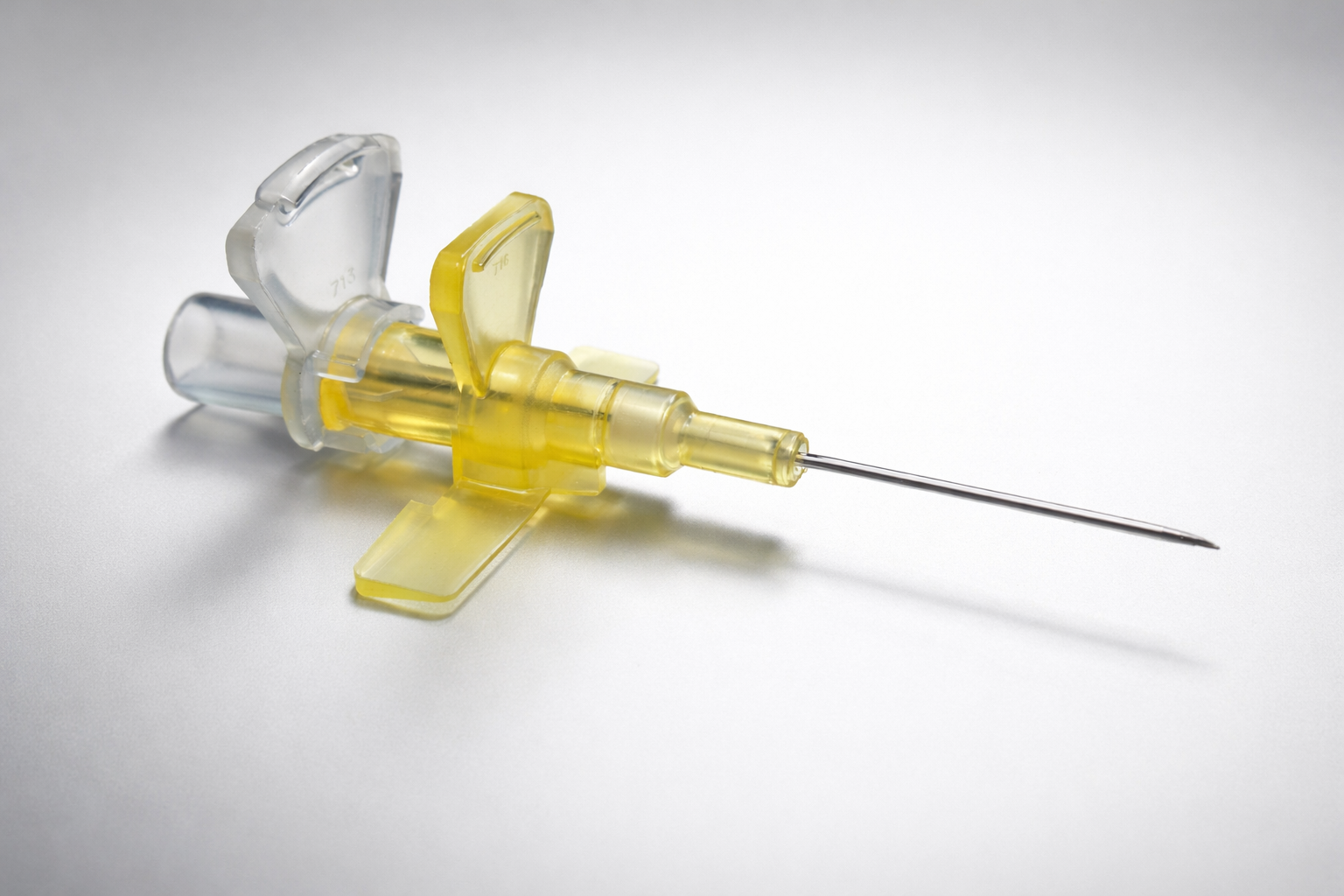 Catéter Intravenoso 24G con Alas Pequeñas Amarillo easyWAY - Bolsa 50 Unidades