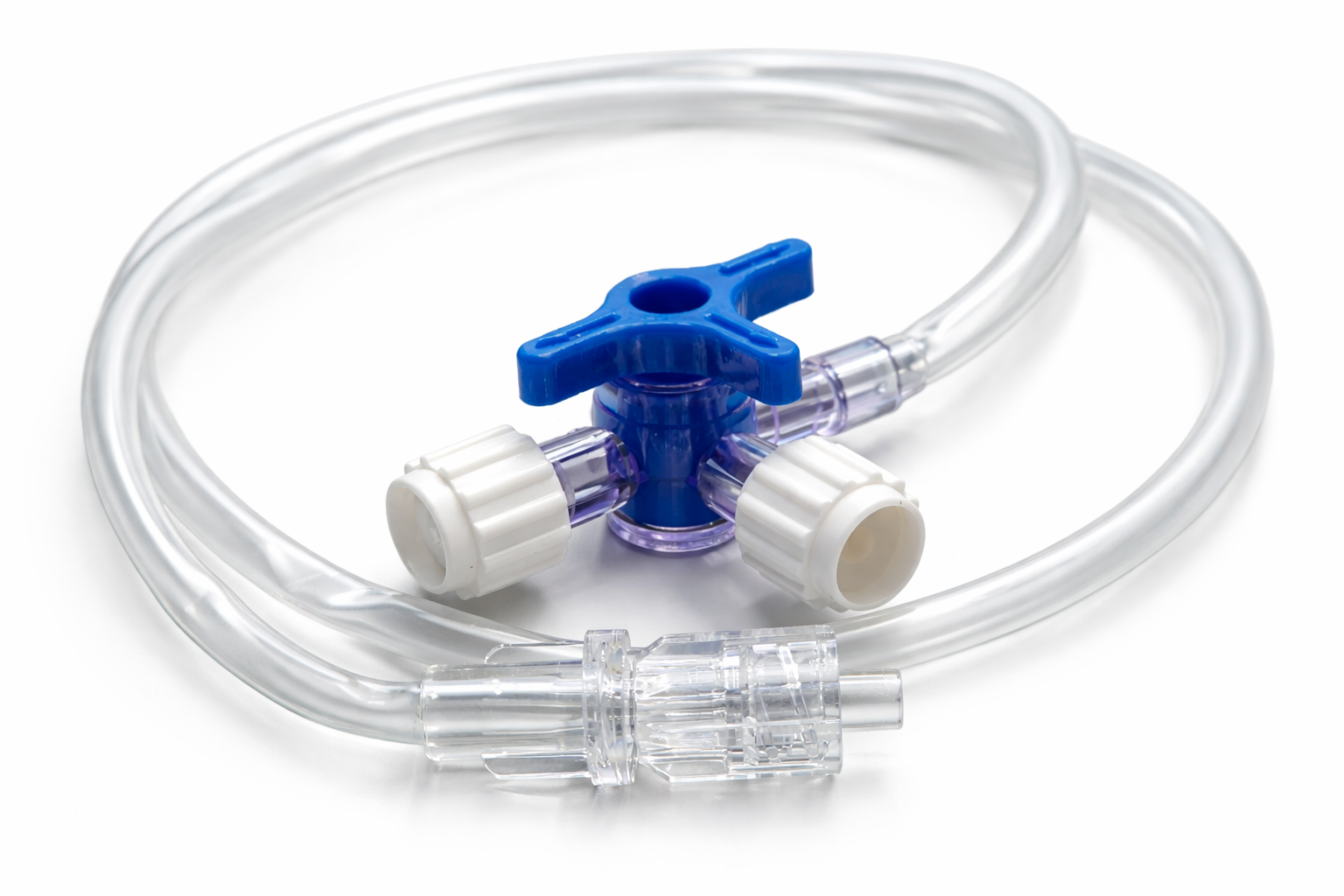 Llave de tres vías estéril con alargadera de 50 cm para uso médico y veterinario