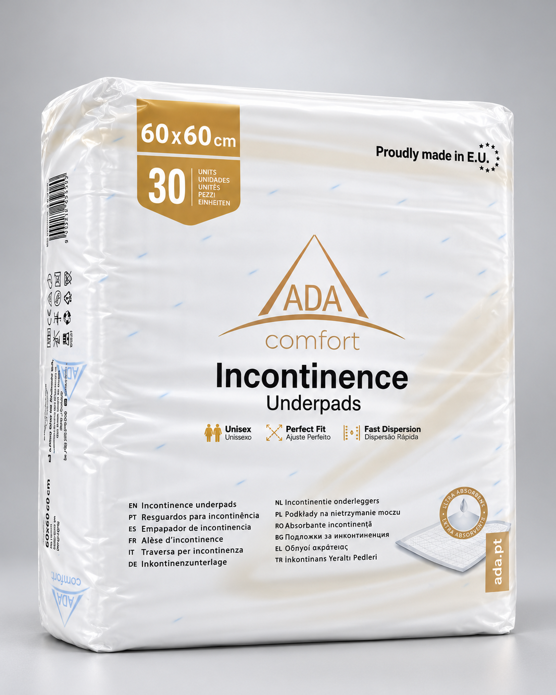 Empapador absorbente 60 x 60 cm para uso médico y veterinario