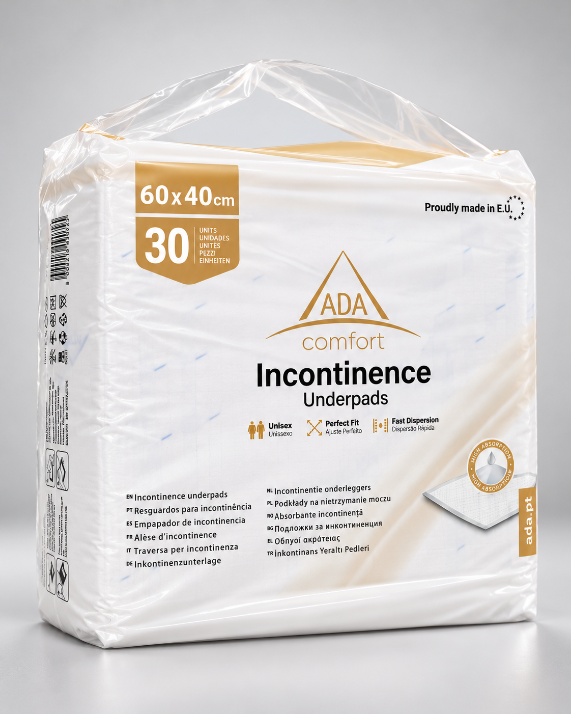 Empapador absorbente 40 x 60 cm para uso médico y veterinario