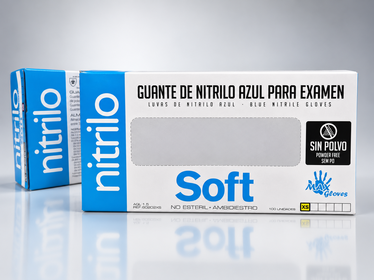 Guante de nitrilo sin polvo talla XS caja 100 unidades médico veterinario