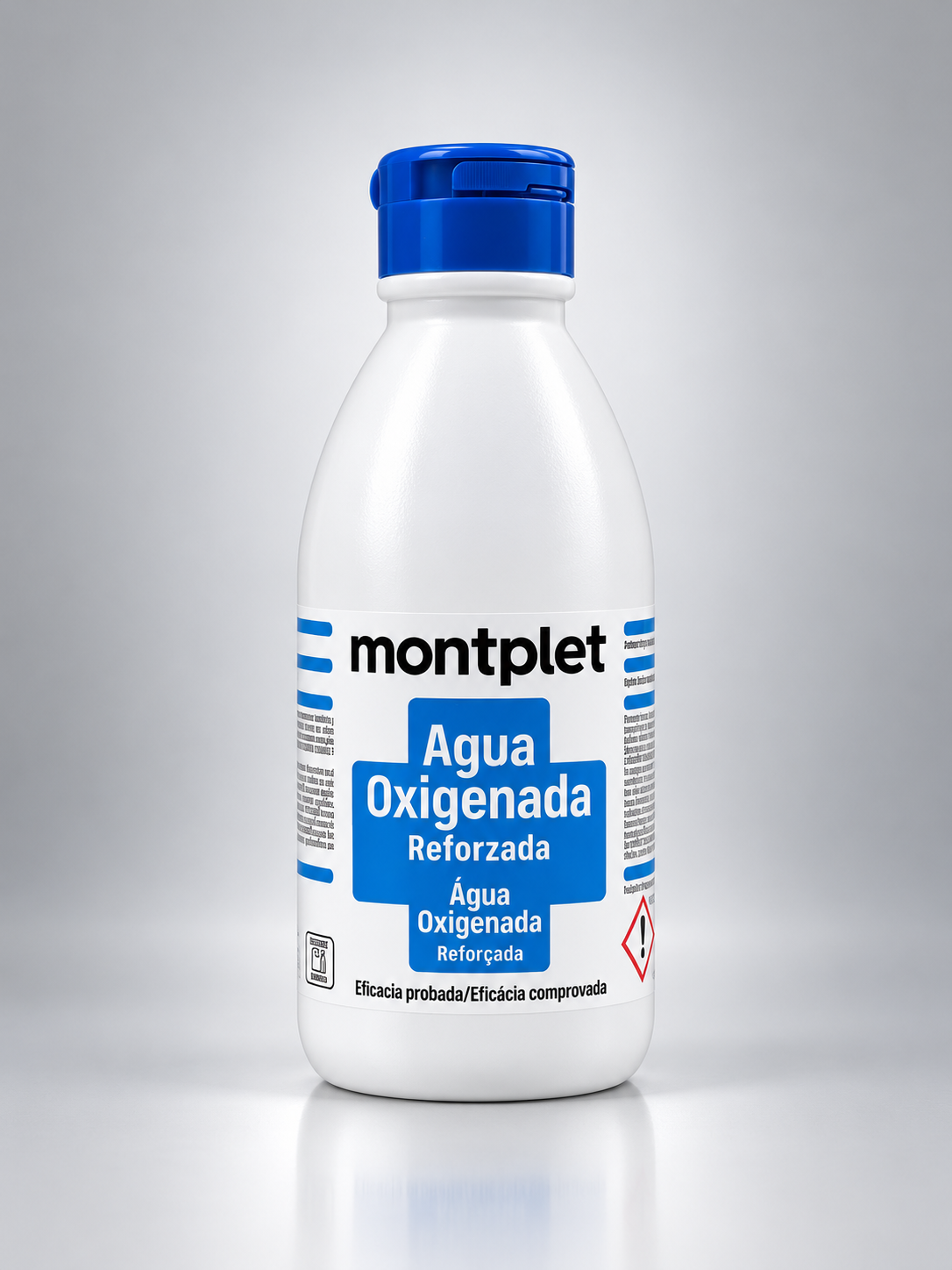 Bote de agua oxigenada 250 ml para desinfección médica y veterinaria