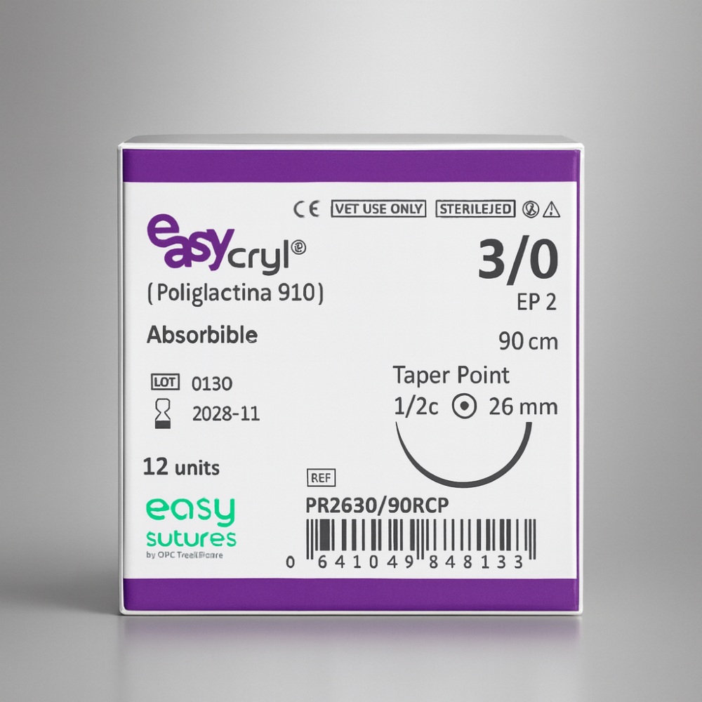 EASYCRYL (PGLA) 3/0 26mm.Cilindrica 1/2 90 cm-Violeta (12uds)