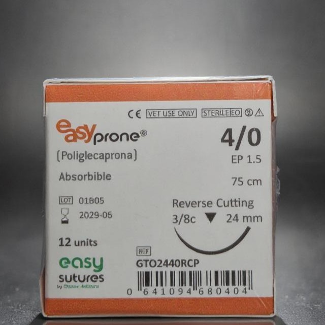 NEW - EASYPRONE (PGC25) 4/0 24mm.Triangular 3/8 75cm Violeta (12uds)
