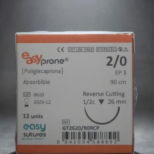 NEW - EASYPRONE (PGC25) 2/0 26mm.Triangular 1/2 90cm Violeta (12uds)