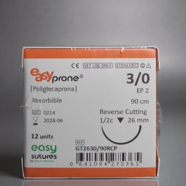 NEW - EASYPRONE (PGC25) 3/0 26mm.Triangular 1/2 90cm Violeta (12uds)