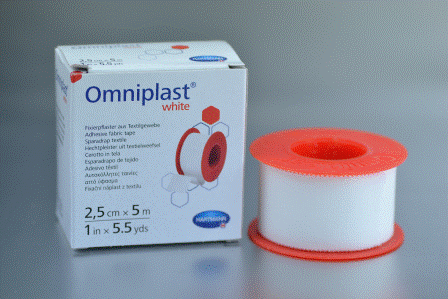 Esparadrapo adhesivo Omniplast. Color blanco