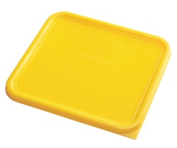 Tapa de contenedor cuadrada Rubbermaid amarilla grande