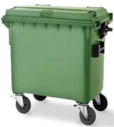 Gran contenidor d'escombraries de 660 litres tapa plana