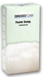 Dispensador manual de sabó en escuma antibacterià.