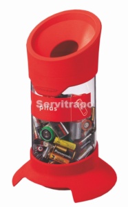 Contenedor para reciclaje de Pilas 20L Rojo