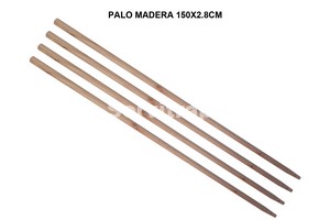 PALO MADERA 150X2.8CM (ESPECIAL ESCOBA INDUSTRIAL 60CM)