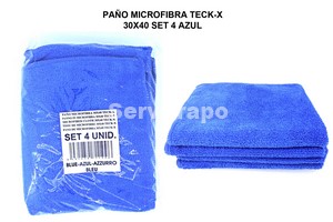 DRAP MICROFIBRA MULTIUSOS TECK-X PACK 4 BLAU 300 GR (TERRY)