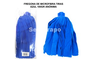 FREGONA MICROFIBRA TIRAS AZUL 180GR