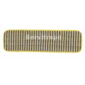 Mopa de estropajo de microfibra, 40 cm - Amarilla con bandas azules