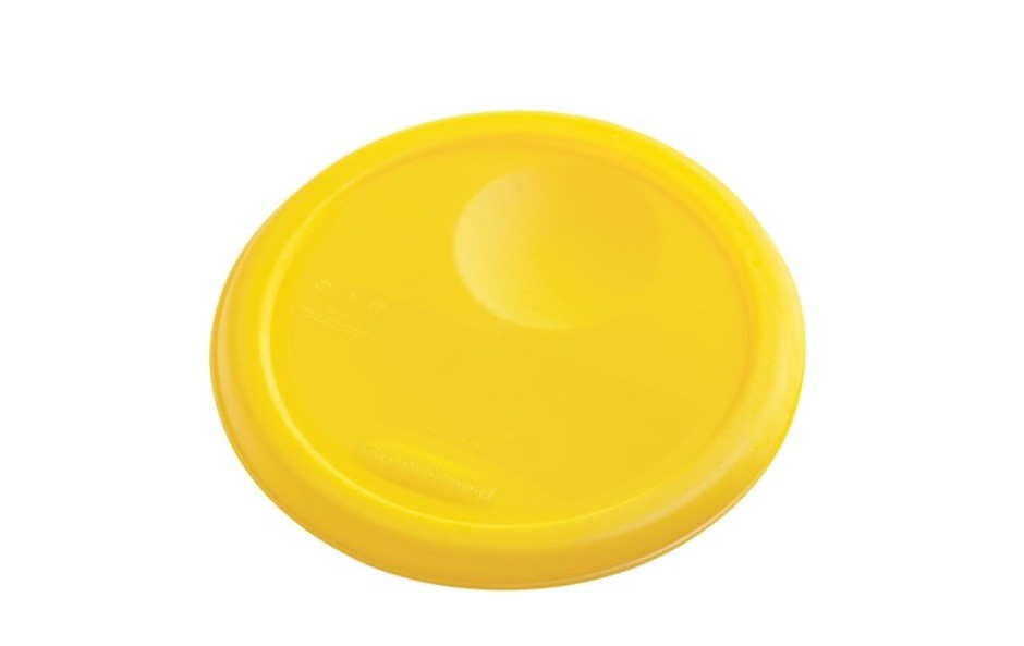 Tapa de contenedor redondo pequeño amarillo 