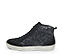Ref. 6113 Sneaker abotinada serraje negra combinada con glitter negro. Plataforma de 2.5 cm. Plantilla interior extraible con cuña de 2 cm. Altura de caña 8.5 cm. - Ítem3
