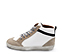 Ref. 6163 Sneaker piel blanca combinada con serraje beige y detalle trasero en negro. Plataforma de 2.5 cm. Plantilla anatomica con cuña de 2 cm. - Ítem3
