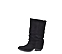 Ref. 6403 Bota campera serraje negro. Cremallera interior. Altura tacón 5.5 cm. Detalle arrugado en la pala. - Ítem3