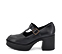 Ref. 6479 Zapato piel negro con detalle hebilla lateral y cinta en el empeine. Altura tacón 7.5 cm y plataforma delantera 3.5 cm. - Ítem3