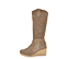 Ref 6491 Bota serraje taupe con cremallera interior. Tiradores laterales y suela de crepe. Altura del tacón 7.5 cm, plataforma de 1.5 cm, altura caña 25 cm. - Ítem3