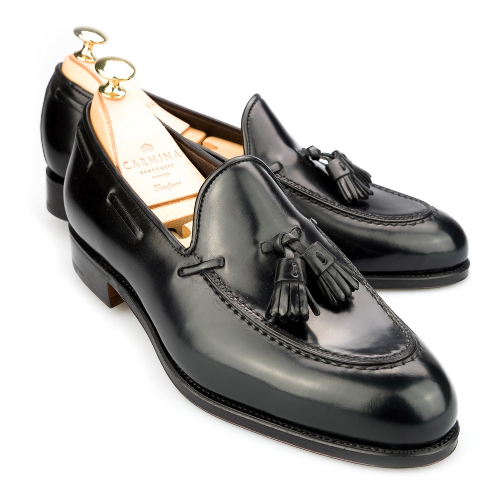 Black Cordovan Dress Loafers | CARMINA Shoemaker