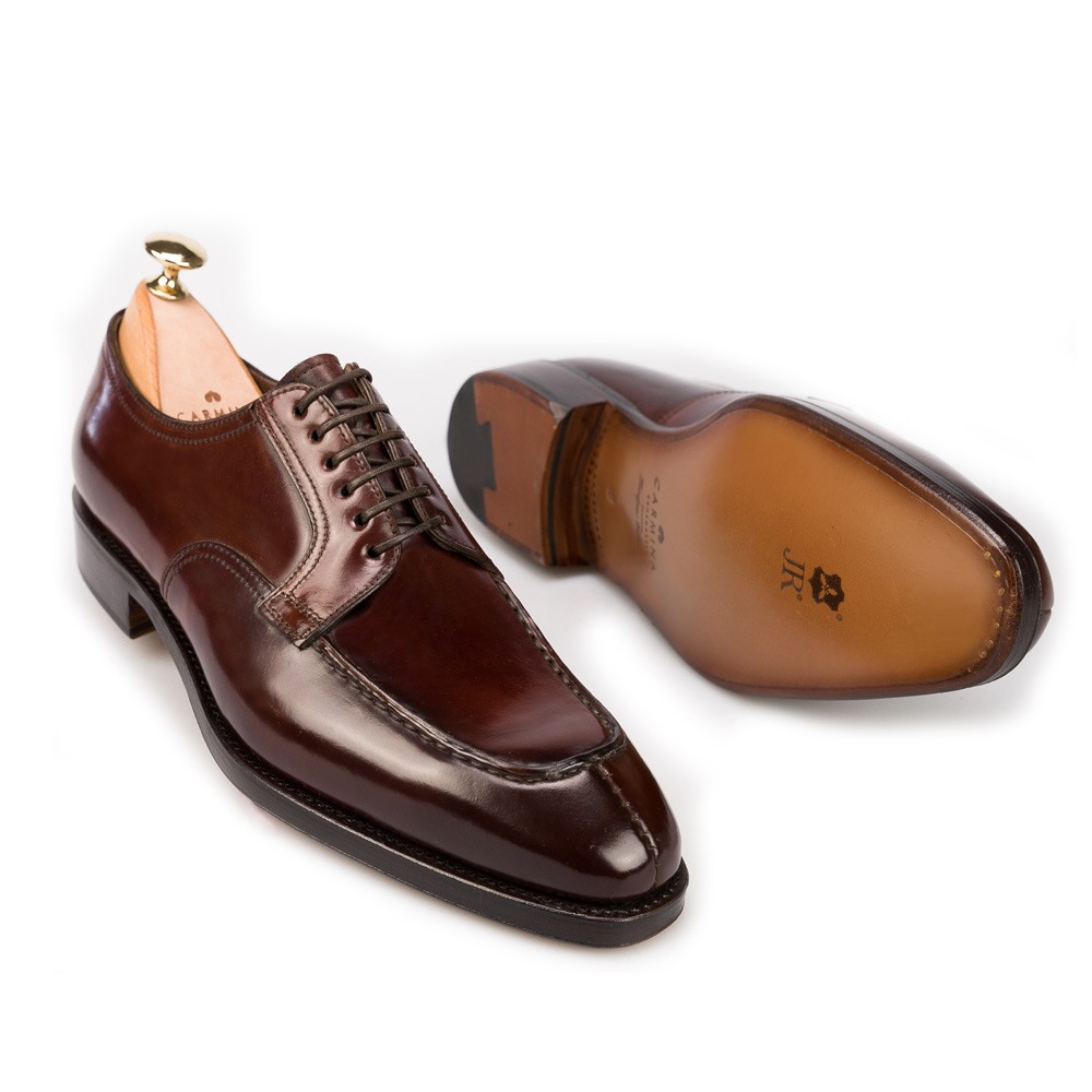 Men's Dark Brown Cordovan Derby Shoes | CARMINA